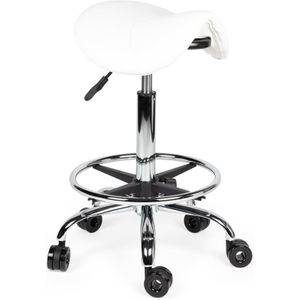 Kapperskruk Wit - Standaard Zithoogte met Voetsteun