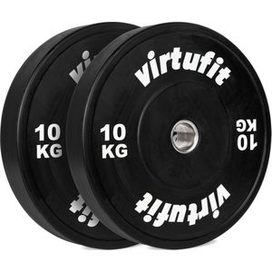 VirtuFit Bumper Plate - Olympische Halterschijf van Rubber - 50 mm - set 2 x 10 kg