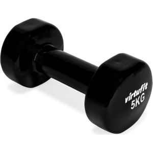 VirtuFit Vinyl Dumbbell Pro - 5 kg - Zwart