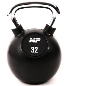 Muscle Power Rubberen Kettlebell - Zwart - 32 kg