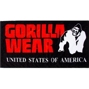Gorilla Wear Classic Gym Towel - handdoek - Zwart/Rood