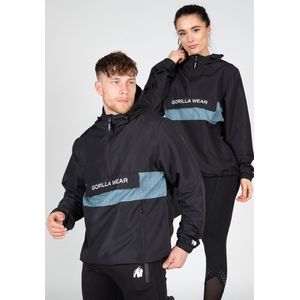 Gorilla Wear Bolton Windbreaker - Unisex Anorak - Zwart - L