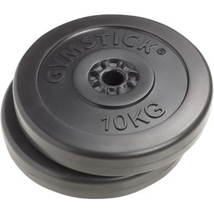 Gymstick Vinyl Halterschijven - 30 mm - 2 x 10 kg