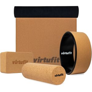 VirtuFit Premium Kurk Yoga Kit - 4-Delig - Ecologisch