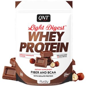 QNT Light Digest Whey Protein - Eiwit Poeder - 500 gram - Hazelnut Chocolate