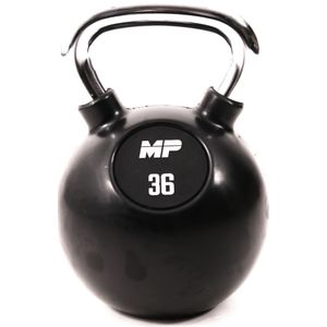 Muscle Power Rubberen Kettlebell - Zwart - 36 kg