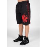 Gorilla Wear Buffalo Old School Workout Shorts - Zwart/Rood - S/M