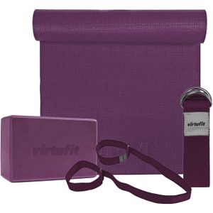VirtuFit Premium Yoga Set - 4-Delig - Mulberry