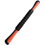 Toorx Massage Stick - met grepen - Zwart/Oranje