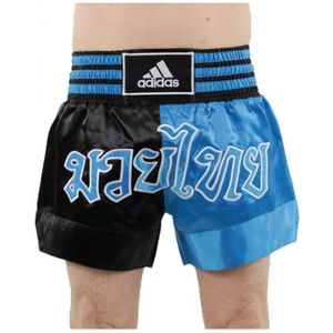 Adidas Thaiboks Short Half - Zwart / Blauw - M