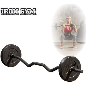 Iron Gym 23 kg verstelbare curl stang set - 25 mm