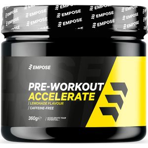 Empose Nutrition Pre-Workout Accelerate - CafeÃ¯nevrij - 360 gr - Lemonade