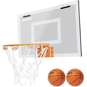 VirtuFit Pro Mini Basketbalbord met 2 Ballen en Pomp - Wit