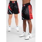 Gorilla Wear Hornell Boxing Shorts - Unisex - Zwart/Rood - S