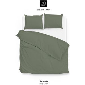 Dekbedovertrek Zo!Home Satinado Dekbedovertrek Army Green