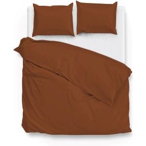 ZoHome Satinado Dekbedovertrek - Eenpersoons - 140x200/220 cm - Copper Orange