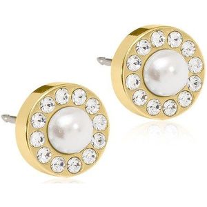 Blomdahl Oorbellen Brilliance Halo Pearl 8 mm White