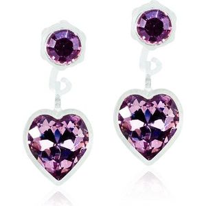Blomdahl Medical Plastic  Pendant Heart 6 mm Light Amethyst