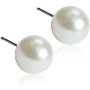 Blomdahl Natural Titanium White Pearl  4 mm