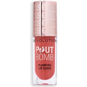 Makeup Revolution Pout Bomb Plumping Gloss Melba Warm Peach