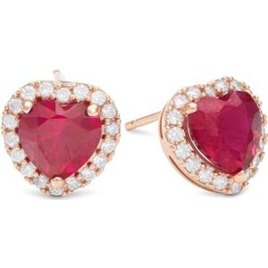 Lily and Rose Delphine stud earrings - Pink ruby  Pink ruby