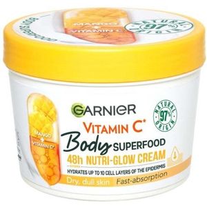 Garnier Body Superfood Vitamin C* & Mango 48H Nutri-Glow Cream For Dry Skin 380 ml