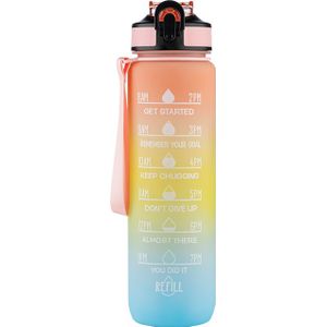 Beauty Rebels Motivational Water Bottle 1 L  Sunset