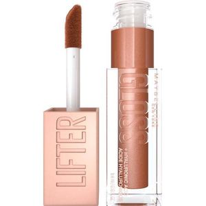 Maybelline New York Lifter Gloss, Hydrating Lip Gloss with Hyaluronic Acid  18 Bronze