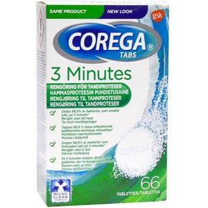Corega Tabs 3minutes 66 tabletter