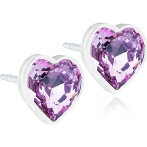 Blomdahl Medical Plastic  Heart 6mm Amethyst