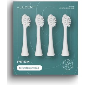 Be Lucent Prism Toothbrush Heads White