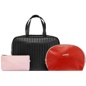 Studio Gj Sec 3 Pcs Bag Handle Pink Red Black
