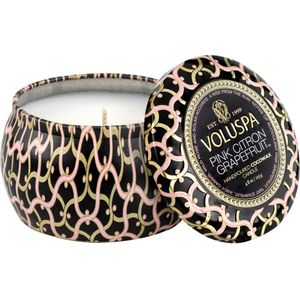 Voluspa Pink Citron Grapefruit Mini Tin Candle 25h