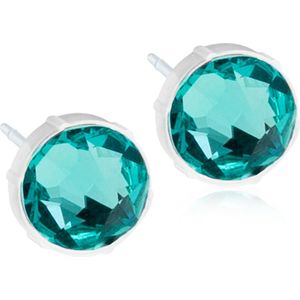 Blomdahl Earrings Nickel Free Plastic 6 mm Turquoise
