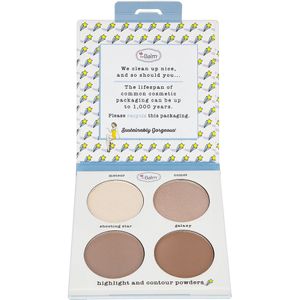 the Balm Sustainably Gorgeous Highlight & Contour Powders Highlighter and Contour Quad #1