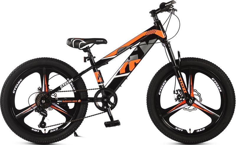 Cyclux New Fashion Jongensfiets Mtb 20 Inch 7 Speed Shimano Oranje