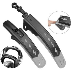 Spatbord Mountainbike Verstelbaar -universeel-24 - 26 - 27 Inch Grijs