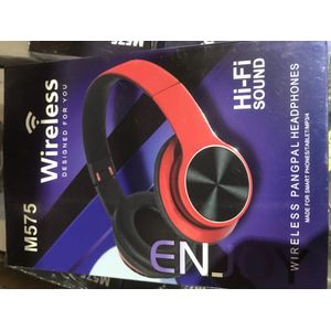 Wireless M575 Over-ear Koptelefoon (rood) - Draadloze Bluetooth Headset Met Hi-fi Geluid En Microfoon - Comfortabele Hoofdtelefoon Met Usb Oplaadkabel