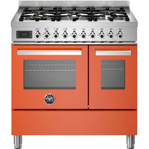 Bertazzoni Pro96l2eart Fornuis Dual Fuel 90cm Oranje | Nieuw (outlet)