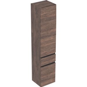 Geberit Renova Plan Hoge Kast 2 Deuren 1 Lade 39X180Cm Noten Hickory