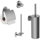 Luxe Toilet Accessoire Set Rvs Geborsteld