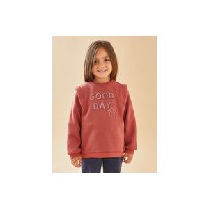 "Good day" sweatshirt, donkerroos