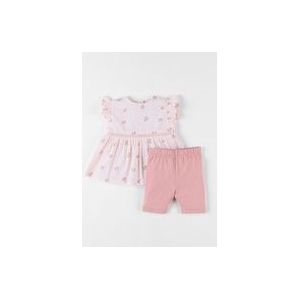 Set ceremonie jurk + legging, lichtroze/blush