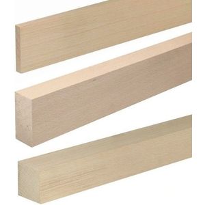 Gedotec Holzleiste BASIC aus Buchenholz astfrei, 950 mm unbehandelt, 20 x 20 x 950 mm