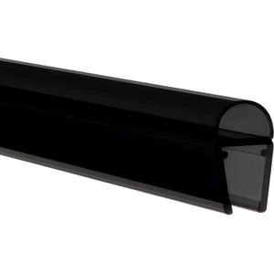 Rehau Duschtürdichtung aus Kunststoff schwarz streifend für Glasdicke 6 - 8 mm, 1000 mm