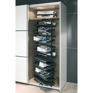 Häfele Schuhschrankauszug 180° drehbar Schuhhalter Schrankauszug für Schuhe H3020, weiß - 1000 mm