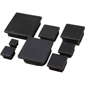 Häfele Formrohrstopfen Fußkappe Kunststoff schwarz quadratisch, 70 x 70 mm