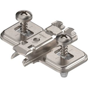 Blum Clip Top Kreuzmontageplatte mit Schrauben und Spreizdübeln, Clip-Montageplatte 0mm