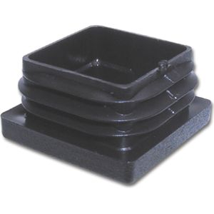 Gedotec Formrohrstopfen Fußkappe Kunststoff schwarz rechteckig, 25 x 10 mm