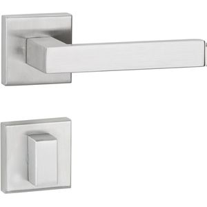 Hermat Türdrücker WEST 01 aus Edelstahl, WC - Badezimmer Edelstahl matt